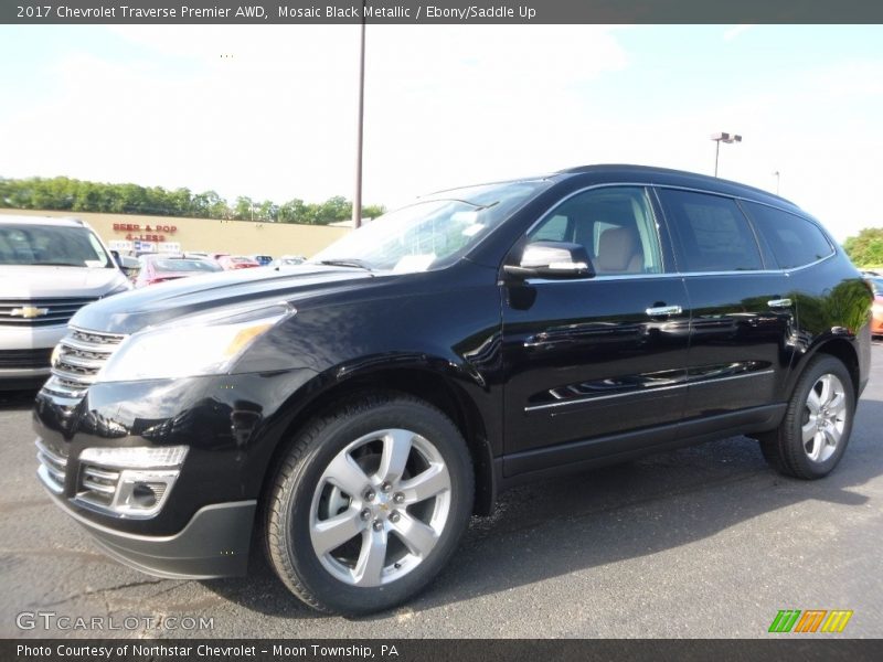 Mosaic Black Metallic / Ebony/Saddle Up 2017 Chevrolet Traverse Premier AWD