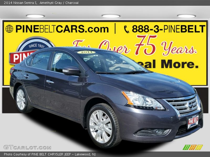 Amethyst Gray / Charcoal 2014 Nissan Sentra S