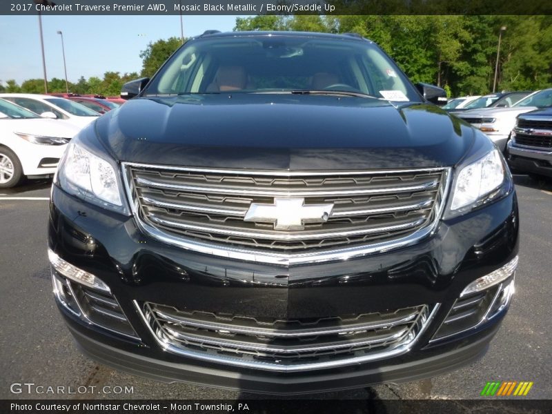 Mosaic Black Metallic / Ebony/Saddle Up 2017 Chevrolet Traverse Premier AWD