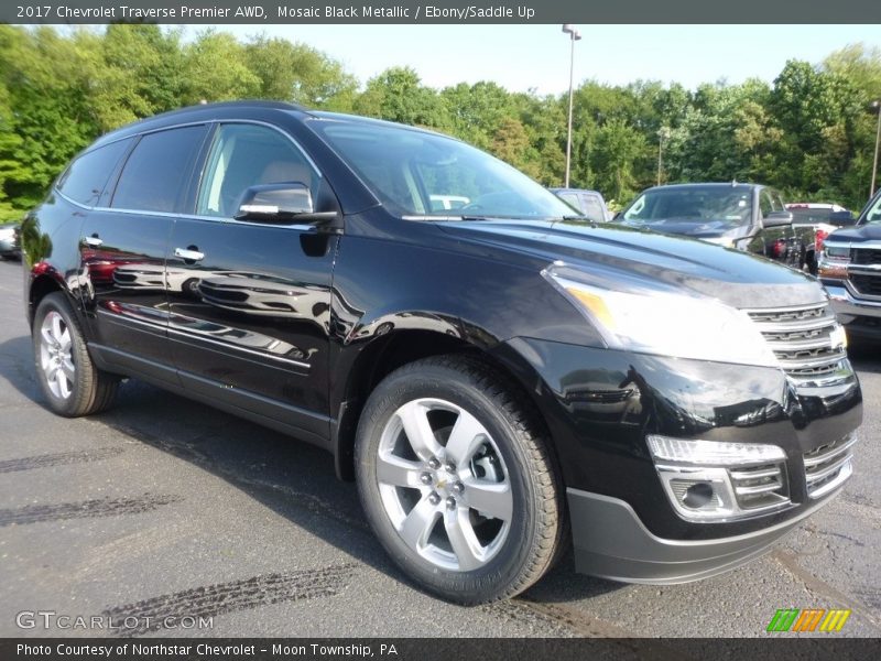 Mosaic Black Metallic / Ebony/Saddle Up 2017 Chevrolet Traverse Premier AWD