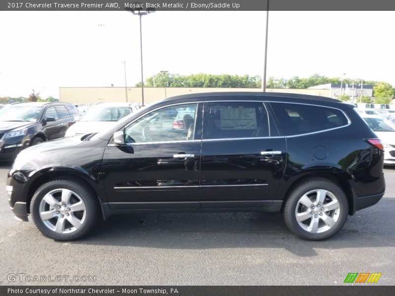 Mosaic Black Metallic / Ebony/Saddle Up 2017 Chevrolet Traverse Premier AWD