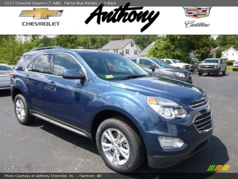 Patriot Blue Metallic / Jet Black 2017 Chevrolet Equinox LT AWD