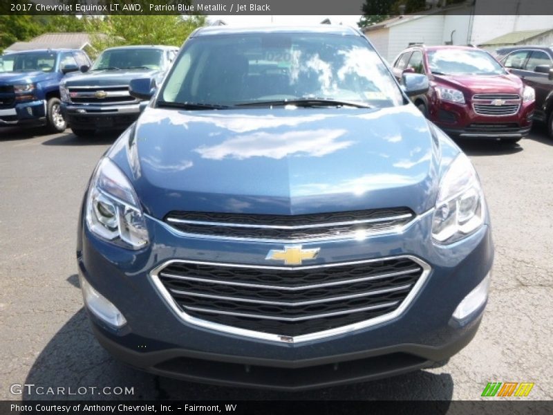 Patriot Blue Metallic / Jet Black 2017 Chevrolet Equinox LT AWD