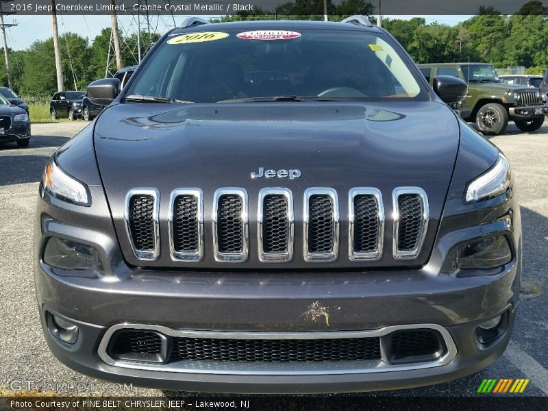 Granite Crystal Metallic / Black 2016 Jeep Cherokee Limited