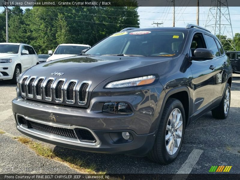 Granite Crystal Metallic / Black 2016 Jeep Cherokee Limited