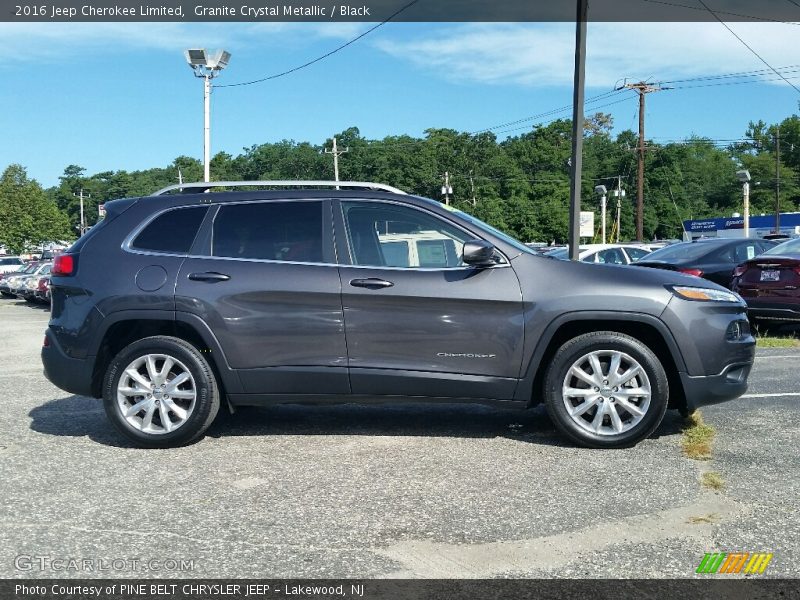 Granite Crystal Metallic / Black 2016 Jeep Cherokee Limited