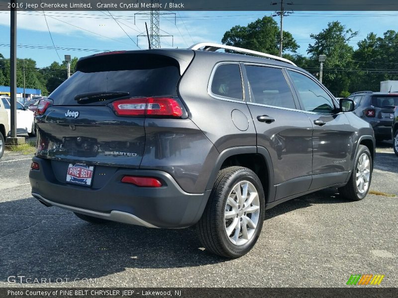 Granite Crystal Metallic / Black 2016 Jeep Cherokee Limited