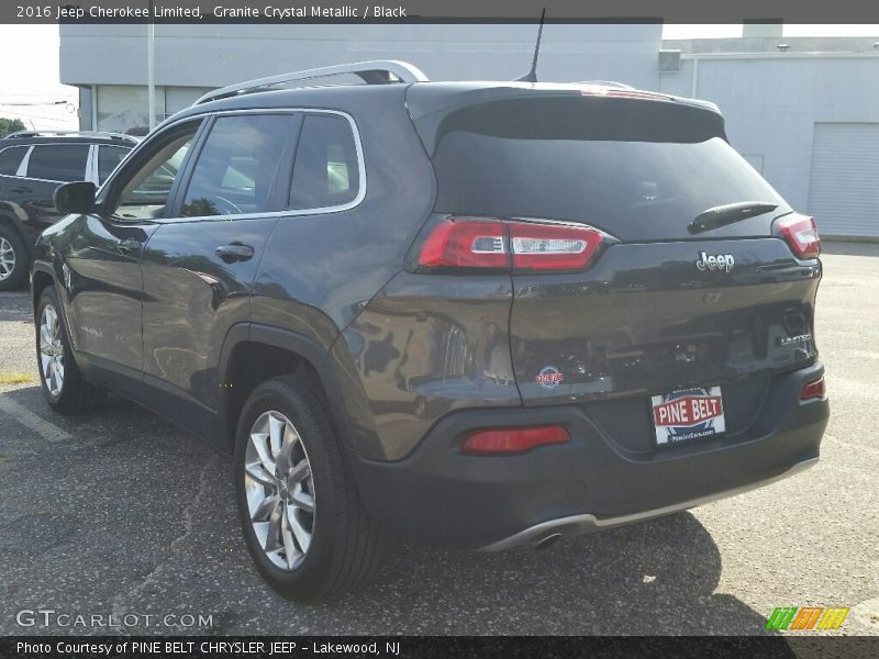 Granite Crystal Metallic / Black 2016 Jeep Cherokee Limited