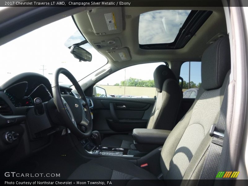 Champagne Silver Metallic / Ebony 2017 Chevrolet Traverse LT AWD