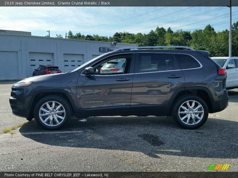 Granite Crystal Metallic / Black 2016 Jeep Cherokee Limited