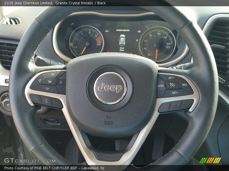 Granite Crystal Metallic / Black 2016 Jeep Cherokee Limited