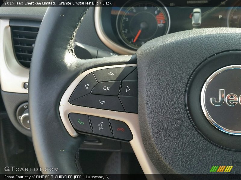 Granite Crystal Metallic / Black 2016 Jeep Cherokee Limited