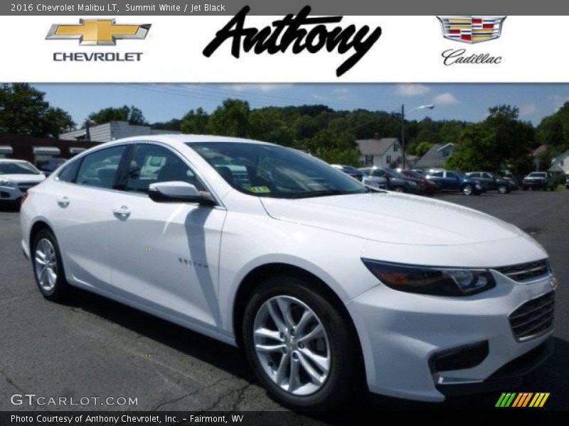 Summit White / Jet Black 2016 Chevrolet Malibu LT