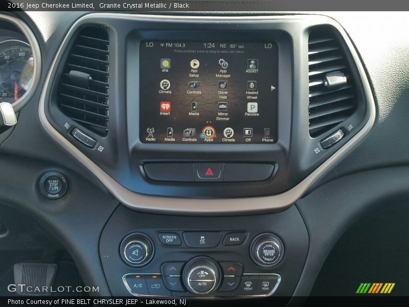 Granite Crystal Metallic / Black 2016 Jeep Cherokee Limited