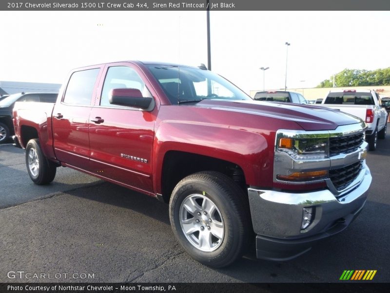 Siren Red Tintcoat / Jet Black 2017 Chevrolet Silverado 1500 LT Crew Cab 4x4