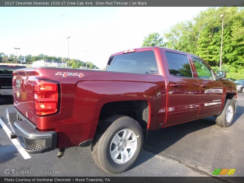 Siren Red Tintcoat / Jet Black 2017 Chevrolet Silverado 1500 LT Crew Cab 4x4