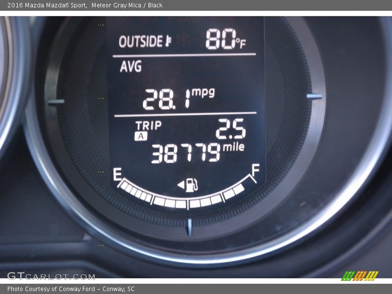 Meteor Gray Mica / Black 2016 Mazda Mazda6 Sport