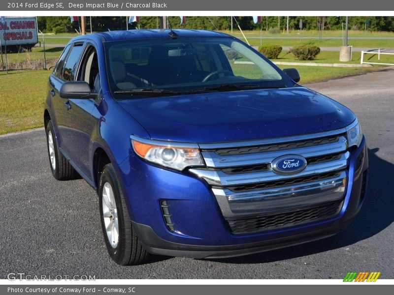 Deep Impact Blue / Charcoal Black 2014 Ford Edge SE