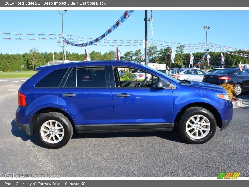 Deep Impact Blue / Charcoal Black 2014 Ford Edge SE