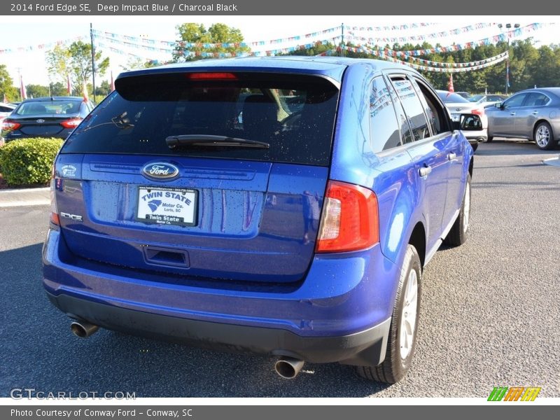 Deep Impact Blue / Charcoal Black 2014 Ford Edge SE