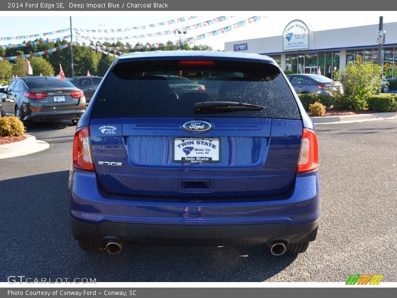 Deep Impact Blue / Charcoal Black 2014 Ford Edge SE