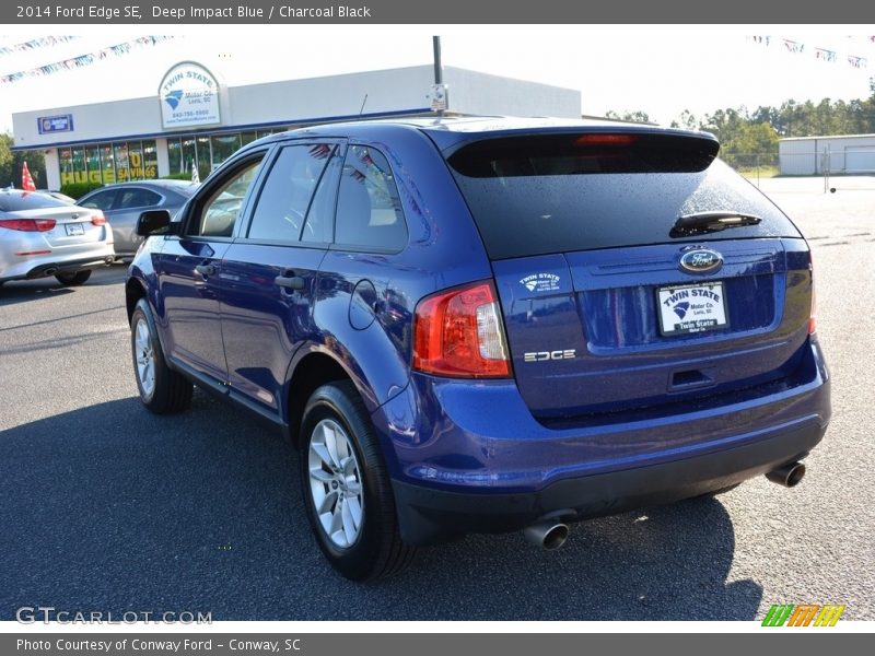 Deep Impact Blue / Charcoal Black 2014 Ford Edge SE