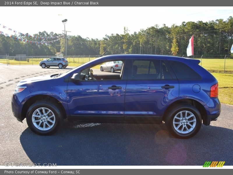 Deep Impact Blue / Charcoal Black 2014 Ford Edge SE