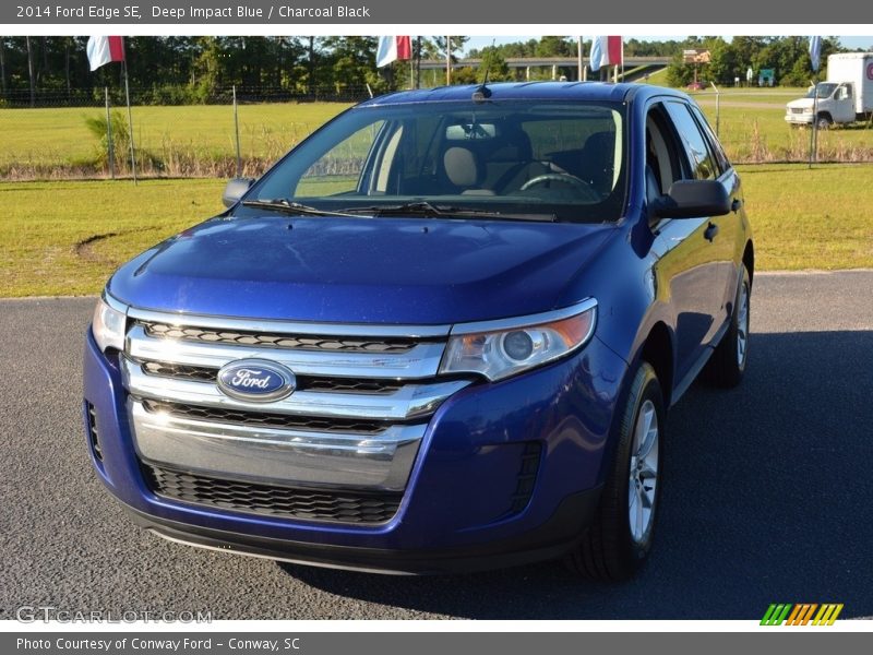 Deep Impact Blue / Charcoal Black 2014 Ford Edge SE