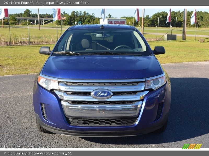 Deep Impact Blue / Charcoal Black 2014 Ford Edge SE
