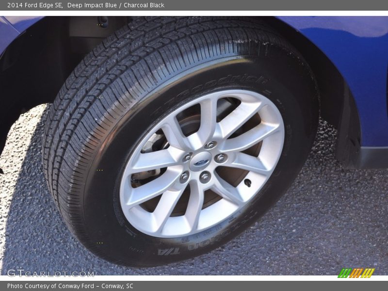 Deep Impact Blue / Charcoal Black 2014 Ford Edge SE