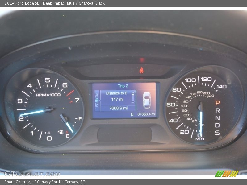 Deep Impact Blue / Charcoal Black 2014 Ford Edge SE