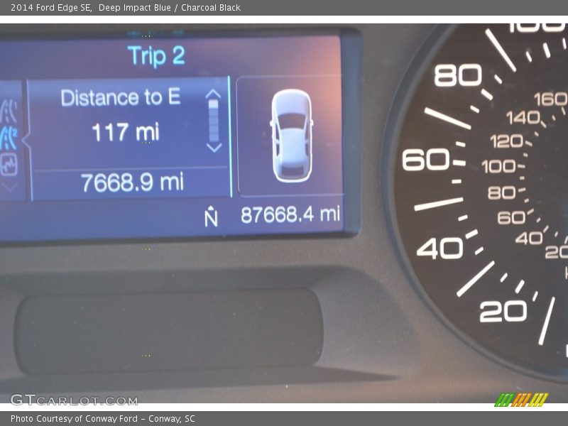 Deep Impact Blue / Charcoal Black 2014 Ford Edge SE
