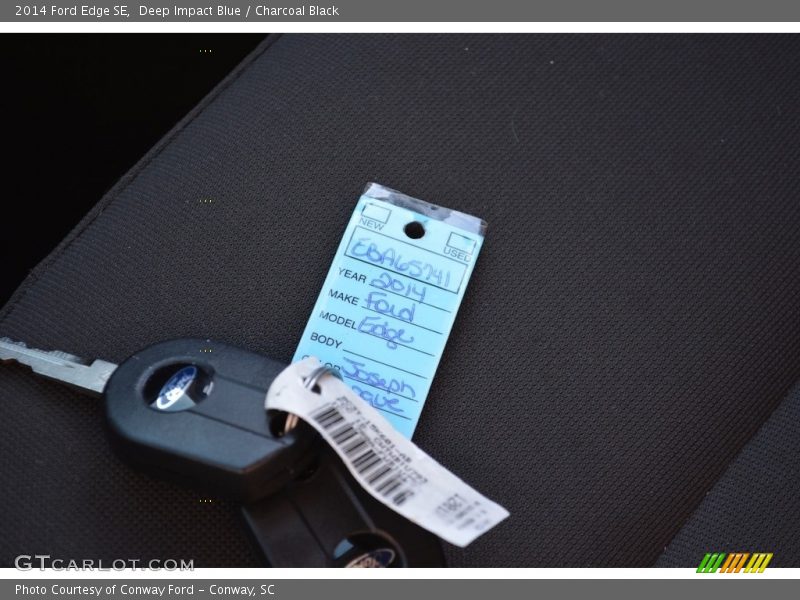 Deep Impact Blue / Charcoal Black 2014 Ford Edge SE
