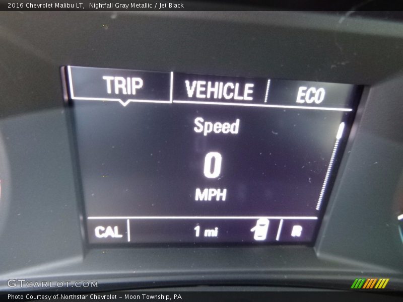 Nightfall Gray Metallic / Jet Black 2016 Chevrolet Malibu LT