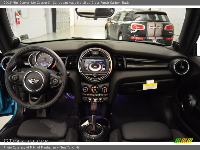 Caribbean Aqua Metallic / Cross Punch Carbon Black 2016 Mini Convertible Cooper S