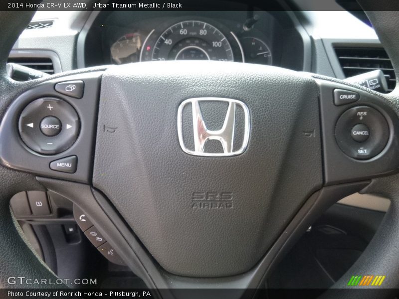 Urban Titanium Metallic / Black 2014 Honda CR-V LX AWD