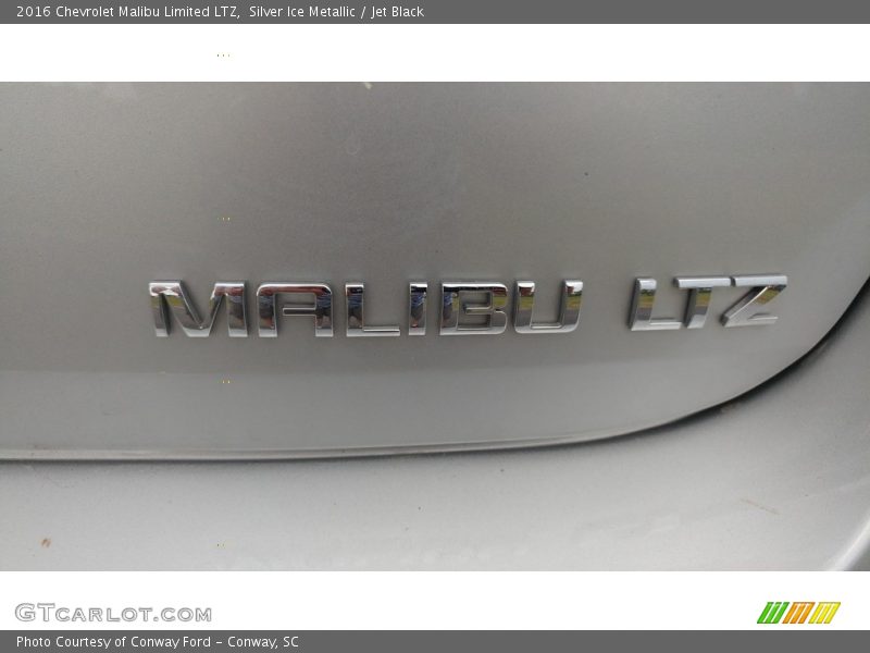 Silver Ice Metallic / Jet Black 2016 Chevrolet Malibu Limited LTZ