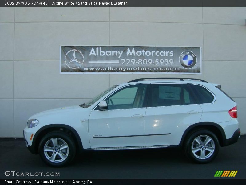 Alpine White / Sand Beige Nevada Leather 2009 BMW X5 xDrive48i