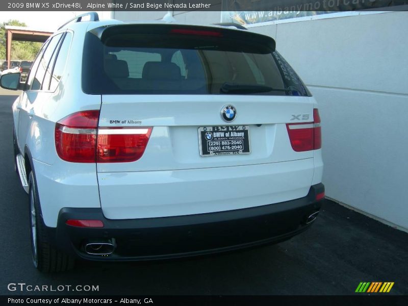 Alpine White / Sand Beige Nevada Leather 2009 BMW X5 xDrive48i