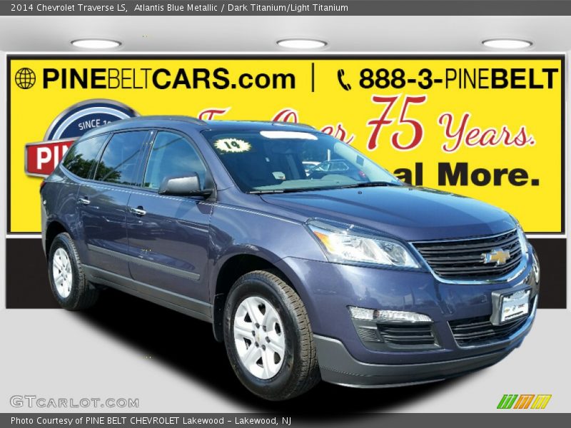Atlantis Blue Metallic / Dark Titanium/Light Titanium 2014 Chevrolet Traverse LS