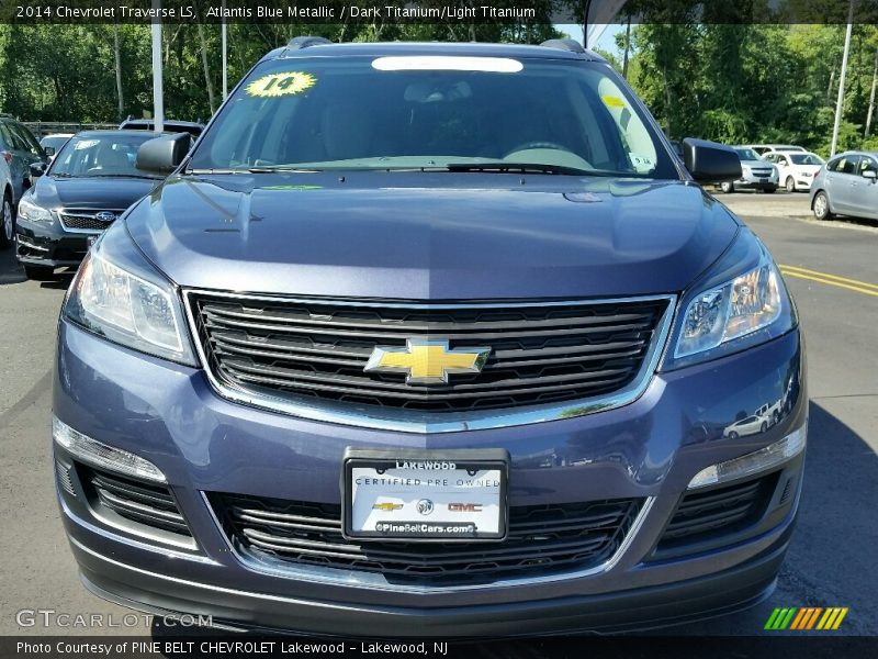 Atlantis Blue Metallic / Dark Titanium/Light Titanium 2014 Chevrolet Traverse LS