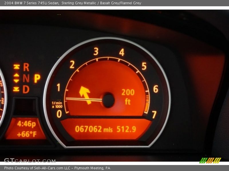 Sterling Grey Metallic / Basalt Grey/Flannel Grey 2004 BMW 7 Series 745Li Sedan