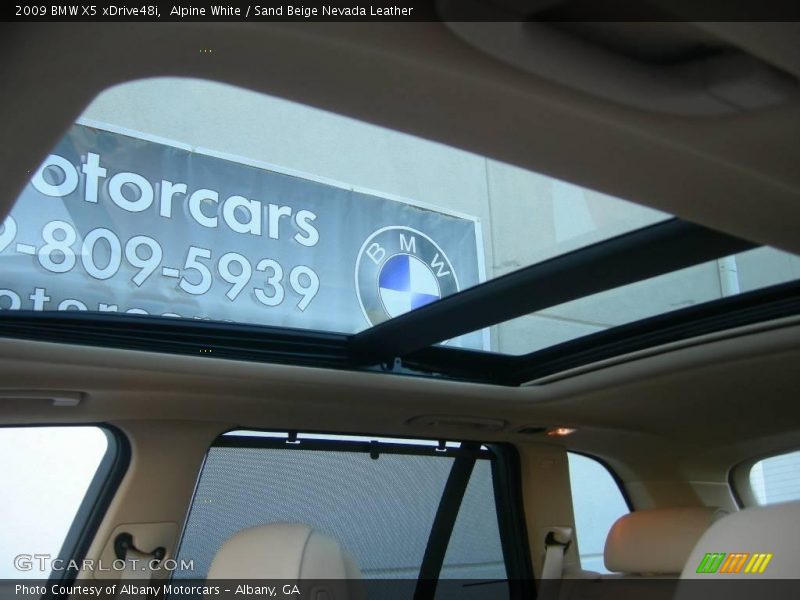 Alpine White / Sand Beige Nevada Leather 2009 BMW X5 xDrive48i