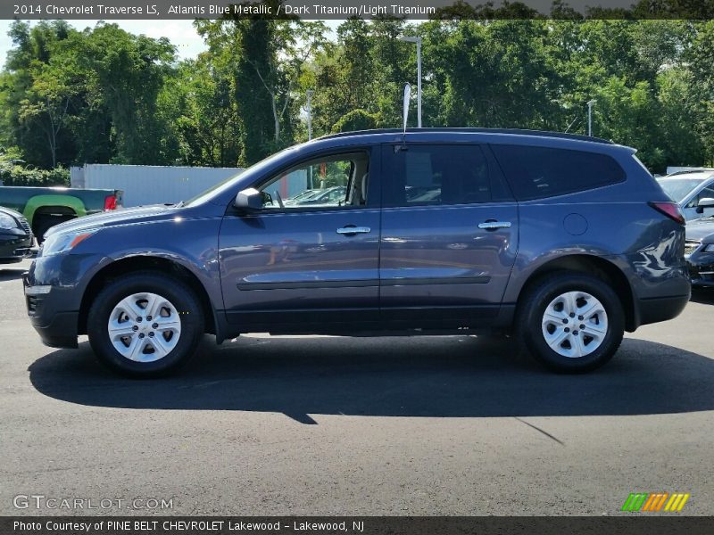 Atlantis Blue Metallic / Dark Titanium/Light Titanium 2014 Chevrolet Traverse LS