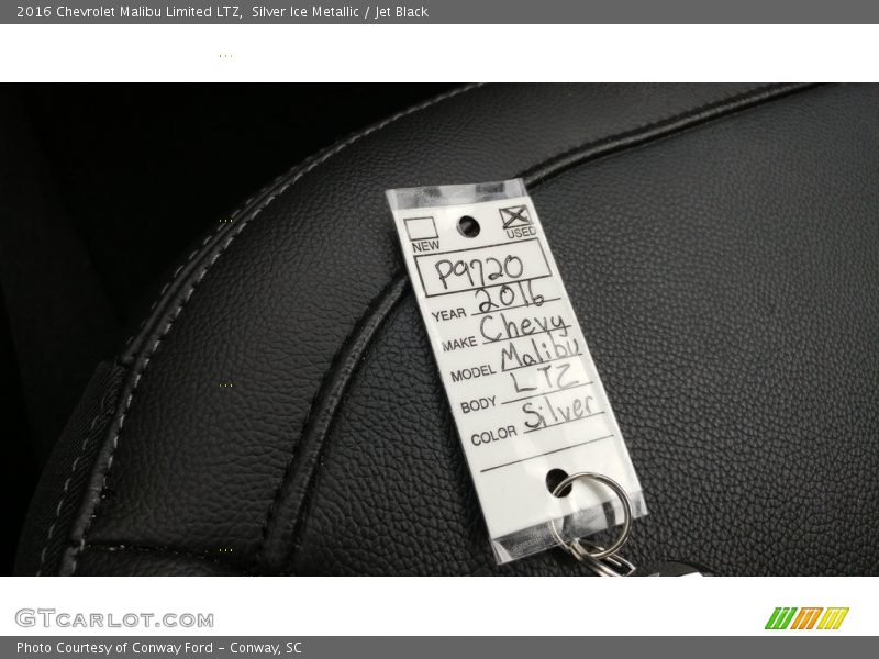 Silver Ice Metallic / Jet Black 2016 Chevrolet Malibu Limited LTZ