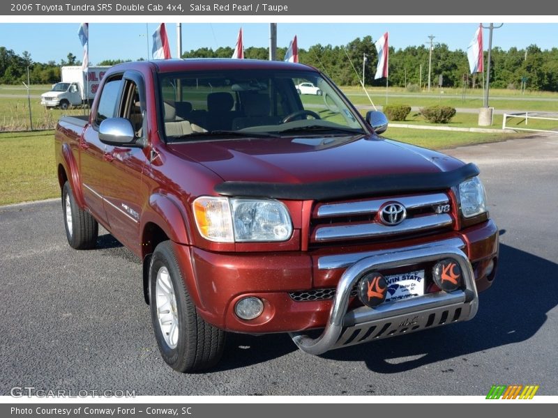 Salsa Red Pearl / Taupe 2006 Toyota Tundra SR5 Double Cab 4x4