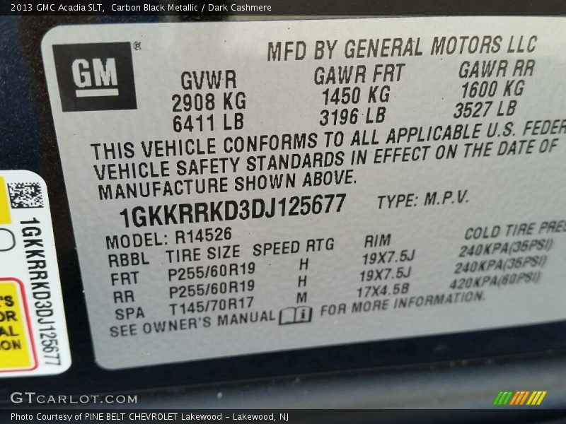 Carbon Black Metallic / Dark Cashmere 2013 GMC Acadia SLT