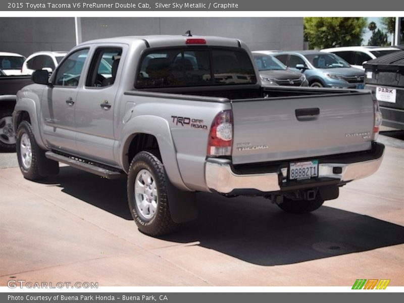 Silver Sky Metallic / Graphite 2015 Toyota Tacoma V6 PreRunner Double Cab