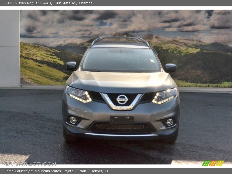 Gun Metallic / Charcoal 2016 Nissan Rogue SL AWD