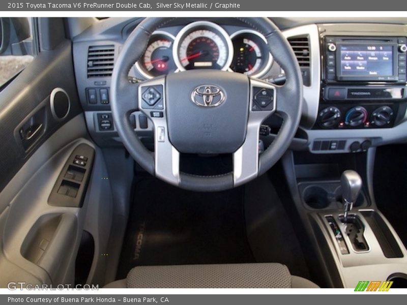 Silver Sky Metallic / Graphite 2015 Toyota Tacoma V6 PreRunner Double Cab